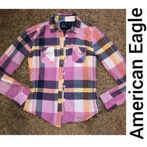 American Eagle flannel cardigan shirt